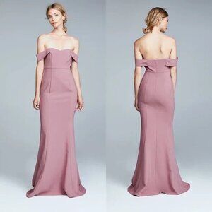 LIKELY Bartolli Off-the-Shoulder Nostalgia Rose Mermaid Evening Gown NWT Size 6